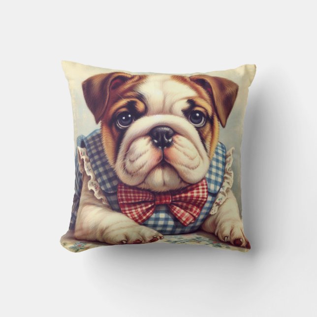 Schattigee  Engelse Bulldog Art Kussen (Voorkant)