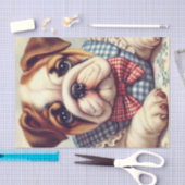 Schattigee  Engelse Bulldog Art Tissuepapier (Craft)