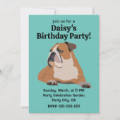 Schattigee Engelse Bulldog Pet Birthday Kaart (Voorkant)