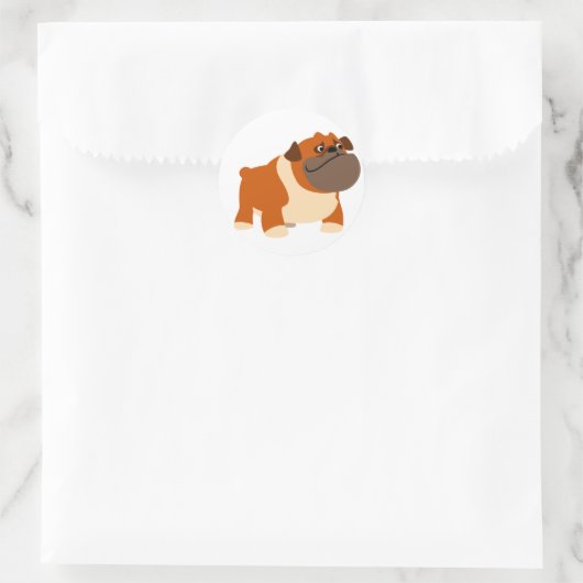 Schattigee Engelse Bulldog Sticker (Tas)