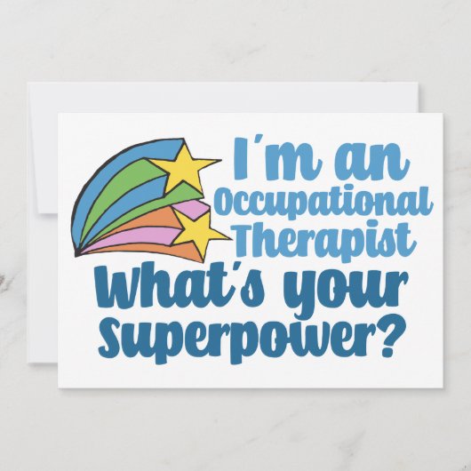 Schattigee ergotherapeut superheld kaart (Voorkant)