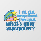 Schattigee ergotherapeut superheld raamsticker (Vel)
