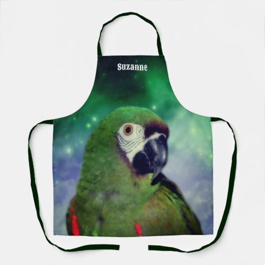 Schattigee ernstige Macaw Parrot gepersonaliseerd Schort (Voorkant)