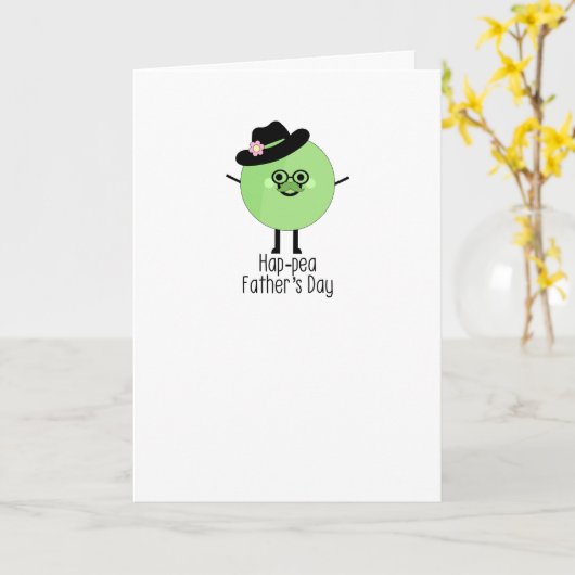 Schattigee erwt Happy Father's Day Kaart (Gele Bloem)