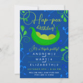 Schattigee erwten in een Pod Cool Blue Triplets Jo Kaart (Voorkant)