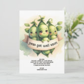 Schattigee "Erwten Krijgen Binnenkort" Beste Wense Kaart (Staand voorkant)