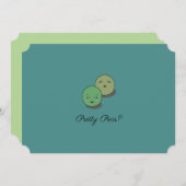 Schattigee " erwten" zult u mijn bruidsmeisje Kaar Kaart (Voorkant / Achterkant)