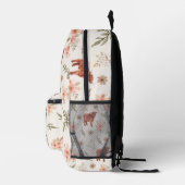 Schattigee esthetische hoogland Koe bloemmotief Bedrukte Rugzak (Rechts)