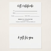 Schattigee esthetische minimalistische eenvoudige visitekaartje (Voorkant /achterkant)