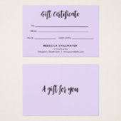 Schattigee esthetische minimalistische eenvoudige visitekaartje (Voorkant /achterkant)