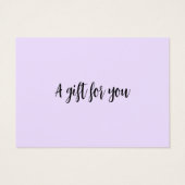 Schattigee esthetische minimalistische eenvoudige visitekaartje (Achterkant)