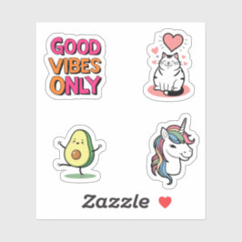 Schattigee esthetische Sticker set - Kawaii & Past