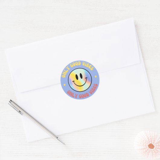 Schattigee esthetische vibes ronde sticker (Envelop)