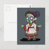 Schattigee Ethiopische zombie Briefkaart (Voorkant / Achterkant)