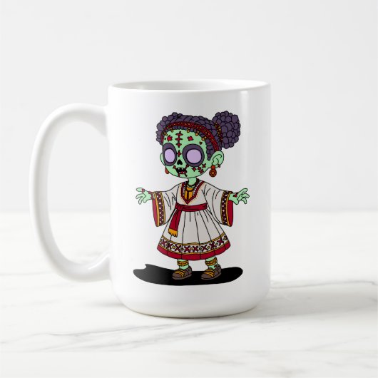 Schattigee Ethiopische zombie Koffiemok (Links)