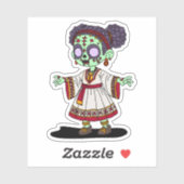 Schattigee Ethiopische zombie Sticker (Vel)