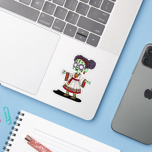 Schattigee Ethiopische zombie Sticker