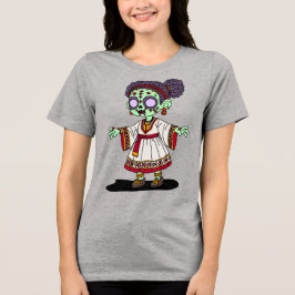 Schattigee Ethiopische zombie Tri-Blend Shirt