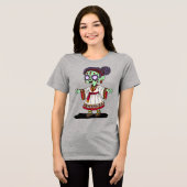 Schattigee Ethiopische zombie Tri-Blend Shirt (Voorkant volledig)