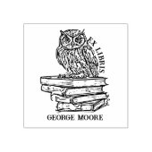 Schattigee Ex Libris Owl Bookplate Rubberstempel (Afrduk)