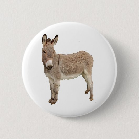 Schattigee ezel burro foto ronde button 5,7 cm (Voorkant)