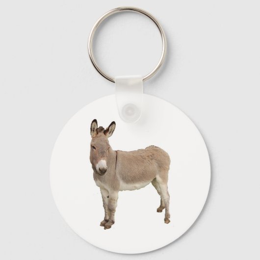 Schattigee ezel burro foto sleutelhanger (Voorkant)