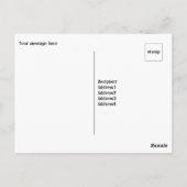 Schattigee ezel die aan jou denkt. bewerkbaar briefkaart (Achterkant)