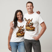 Schattigee ezel met taart t-shirt (Unisex)