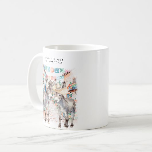 Schattigee ezels | Gelukkige Kleine Mok Monogram (Voorkant links)