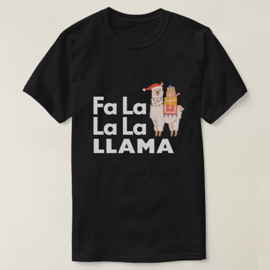 Schattigee FA LA LA LLAMA Kerst Shirt (Design voorkant)