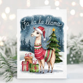 Schattigee Fa La Llama Kerst Kaart