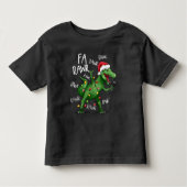 Schattigee Fa Rawr Rawr Zingende Kerstmis Dinosaur Kinder Shirts (Voorkant)