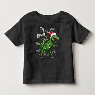 Schattigee Fa Rawr Rawr Zingende Kerstmis Dinosaur Kinder Shirts
