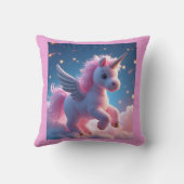 Schattigee Fairy Baby Eenhoorn roos Sparkling Fant Kussen (Achterkant)