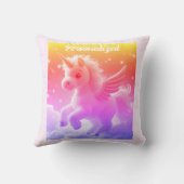 Schattigee Fairy Baby Eenhoorn Roze Sparkling Fant Kussen (Achterkant)