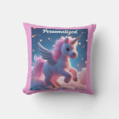 Schattigee Fairy Baby Eenhoorn roze Sparkling Fant Kussen (Voorkant)