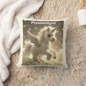 Schattigee Fairy Baby Unicorn crème Sparkling Fant Kussen (Deken)