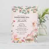 Schattigee Fairy betoverde tuinfeest Kaart (Staand voorkant)