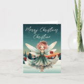 Schattigee Fairy Christmas Kaart (Voorkant)