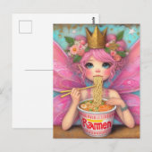 Schattigee Fairy Eating Ramen Briefkaart (Voorkant / Achterkant)