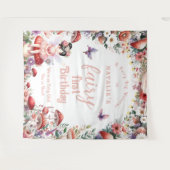 Schattigee Fairy eerste verjaardagsfeestje welkom  Wandkleed (Voorkant (horizontaal))