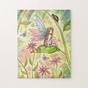 Schattigee Fairy en Ladybug Fantasy Art Legpuzzel