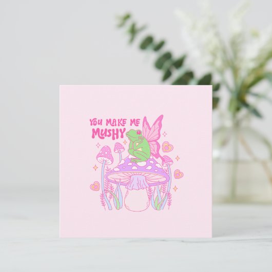 Schattigee Fairy Frog en Mushroom - You Make Me Mu (Staand voorkant)