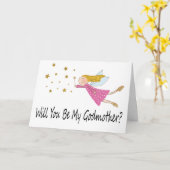 Schattigee Fairy Godmother Voorstel Foto Kaart (Gele Bloem)