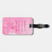 Schattigee Fairy Mushroom en Flower Bagagelabel (Achterkant horizontaal)