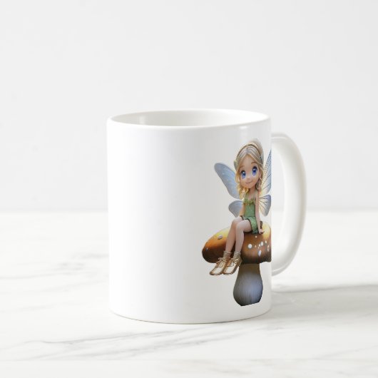 Schattigee Fairy op een Mushroom Mok (Voorkant rechts)