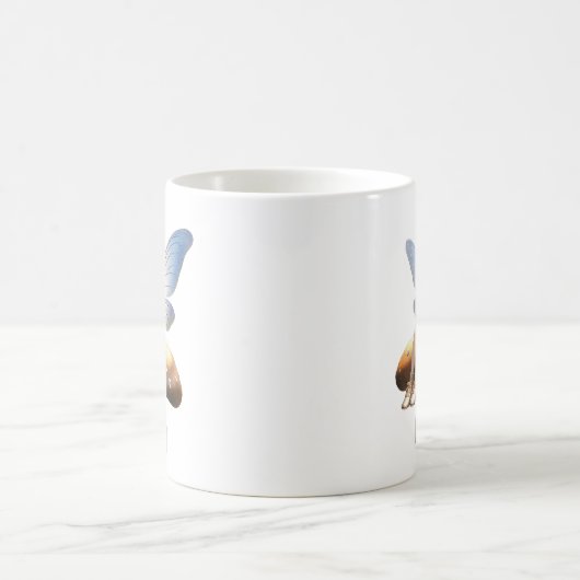 Schattigee Fairy op een Mushroom Mok (Center)