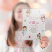 Schattigee Fairy verjaardagsuitnodiging, Pixie Par Kaart