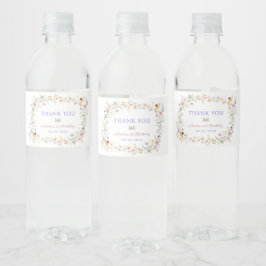 Schattigee Fairy Wildflower Krans Verjaardagsgunst Waterfles Etiket