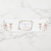 Schattigee Fairy Wildflower Krans Verjaardagsgunst Waterfles Etiket (Enkel label)